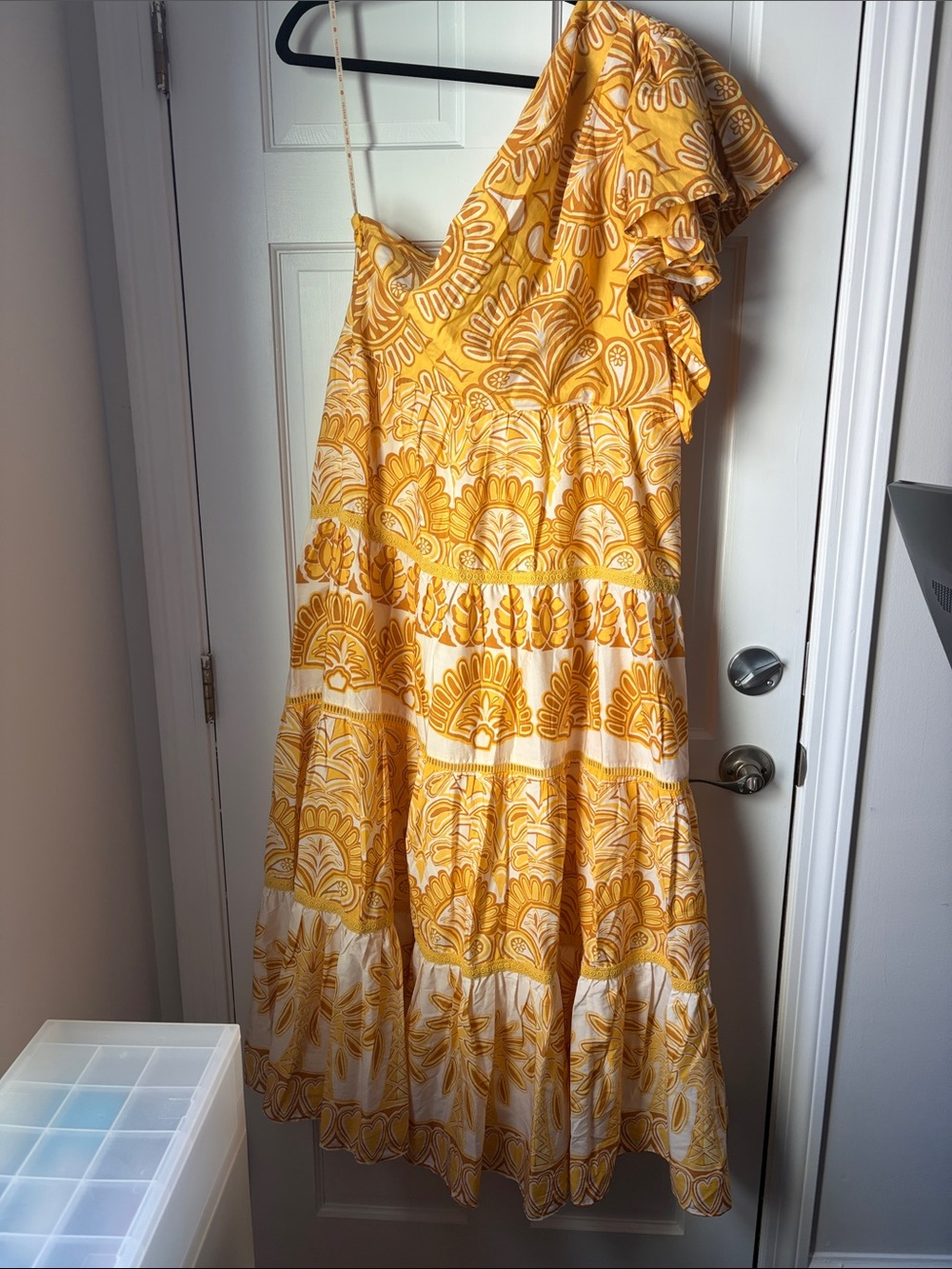 Farm Rio Ainika Tapestry One-Shoulder Maxi Dress L NWT - Picture 2 of 4